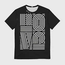 Футболка мужская L O V E, цвет: 3D-принт