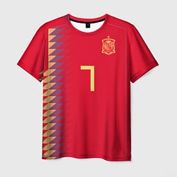 Футболка мужская Сборная Испании: Мората ЧМ 2018, цвет: 3D-принт
