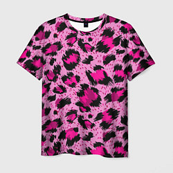 Футболка мужская Розовый леопард, цвет: 3D-принт