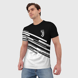 Футболка мужская FC Juventus: B&W Line, цвет: 3D-принт — фото 2