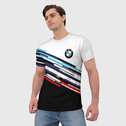 Футболка мужская BMW BRAND COLOR БМВ, цвет: 3D-принт — фото 2