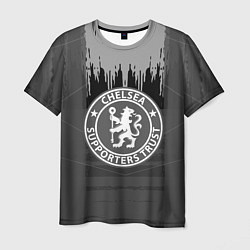 Футболка мужская FC Chelsea: Grey Abstract, цвет: 3D-принт