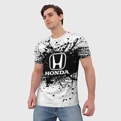 Футболка мужская Honda: Black Spray, цвет: 3D-принт — фото 2