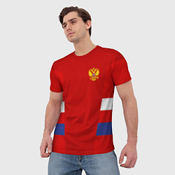 Футболка мужская Russia: Sport Tricolor, цвет: 3D-принт — фото 2