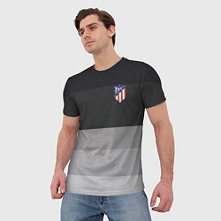 Футболка мужская ФК Атлетико Мадрид: Серый стиль, цвет: 3D-принт — фото 2