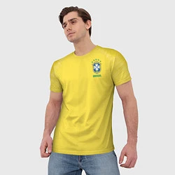 Футболка мужская Бразилия: ЧМ-2018, цвет: 3D-принт — фото 2