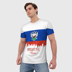 Футболка мужская Irkutsk: Russia, цвет: 3D-принт — фото 2