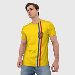 Футболка мужская Молдавия: лента с гербом, цвет: 3D-принт — фото 2