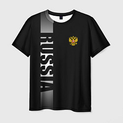 Футболка мужская Russia: Black Line, цвет: 3D-принт