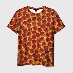Футболка мужская Пицца пепперони, цвет: 3D-принт
