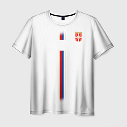 Футболка мужская Сборная Сербии: Запасная ЧМ-2018, цвет: 3D-принт