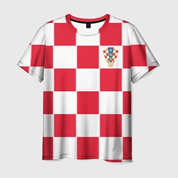 Футболка мужская Сборная Хорватии: Домашняя ЧМ-2018, цвет: 3D-принт