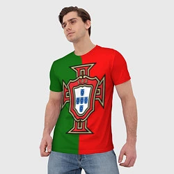 Футболка мужская Сборная Португалии, цвет: 3D-принт — фото 2