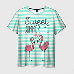 Футболка мужская Sweet Summer Flamingo, цвет: 3D-принт
