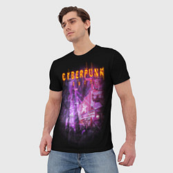 Футболка мужская Cyberpunk 2077: Neon City, цвет: 3D-принт — фото 2