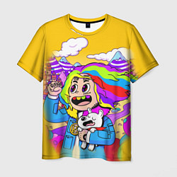 Футболка мужская 69 Rainbow, цвет: 3D-принт