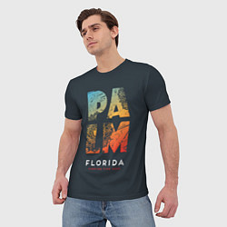 Футболка мужская Palm Florida: Surfing Time, цвет: 3D-принт — фото 2