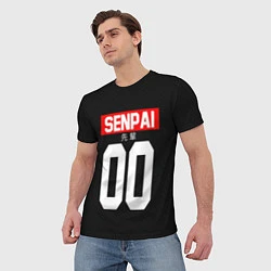 Футболка мужская Senpai 00: Black Style, цвет: 3D-принт — фото 2