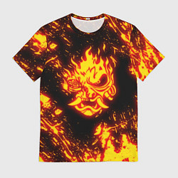 Мужская футболка Cyberpunk 2077: FIRE SAMURAI