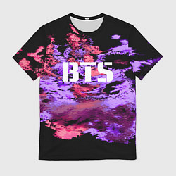 Футболка мужская BTS: Black & Pink, цвет: 3D-принт