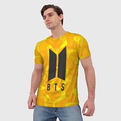 Футболка мужская BTS: Yellow Style, цвет: 3D-принт — фото 2