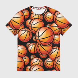 Мужская футболка Баскетбольные яркие мячи