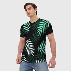 Футболка мужская Листья пальмы, цвет: 3D-принт — фото 2