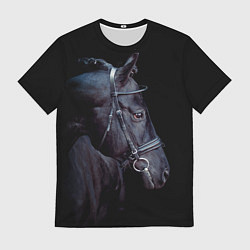 Футболка мужская Конь вороной, цвет: 3D-принт
