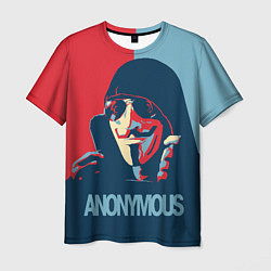 Футболка мужская Anonymous поп арт мем, цвет: 3D-принт