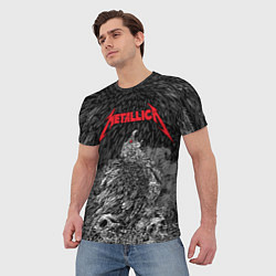 Футболка мужская Metallica птица на черепах, цвет: 3D-принт — фото 2