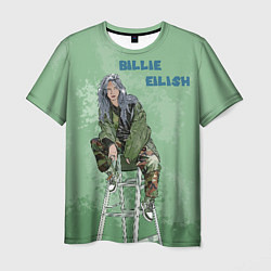 Футболка мужская Billie Eilish: Green Motive, цвет: 3D-принт
