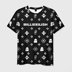 Футболка мужская Billie Eilish: Black Pattern, цвет: 3D-принт