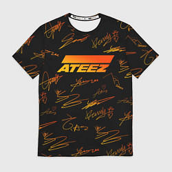 Футболка мужская ATEEZ АВТОГРАФЫ, цвет: 3D-принт