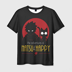 Футболка мужская Хвост Феи Natsu i Happy, цвет: 3D-принт