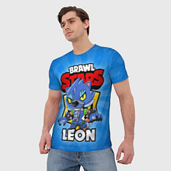 Футболка мужская BRAWL STARS WEREWOLF LEON, цвет: 3D-принт — фото 2
