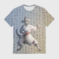 Футболка мужская Karate cat, цвет: 3D-принт