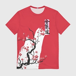 Мужская футболка Сакура Айкидо