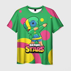 Футболка мужская Brawl Stars Leon, Dab, цвет: 3D-принт