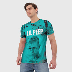 Футболка мужская Lil Peep, цвет: 3D-принт — фото 2