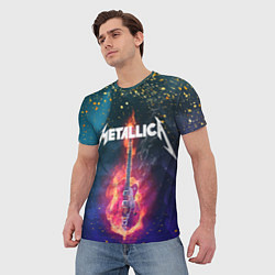 Футболка мужская Metallicaспина, цвет: 3D-принт — фото 2