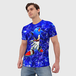 Футболка мужская Sonic Молнии, цвет: 3D-принт — фото 2