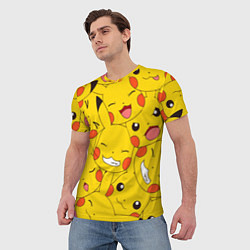 Футболка мужская Pikachu, цвет: 3D-принт — фото 2