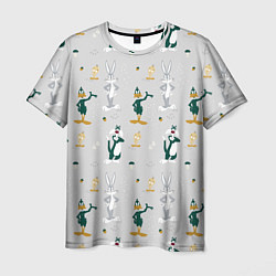 Футболка мужская Looney Tunes pattern, цвет: 3D-принт