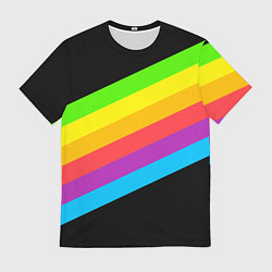 Футболка мужская НЕОНОВЫЕ ЛИНИИ, цвет: 3D-принт