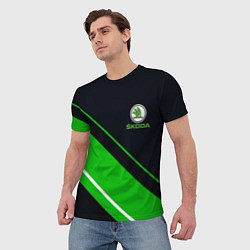 Футболка мужская SKODA, цвет: 3D-принт — фото 2