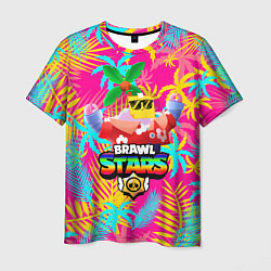 Футболка мужская BRAWL STARS SPROUT TROPICAL, цвет: 3D-принт