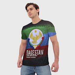 Футболка мужская Дагестан - Кавказ Сила, цвет: 3D-принт — фото 2