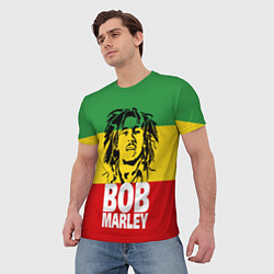 Футболка мужская Bob Marley, цвет: 3D-принт — фото 2