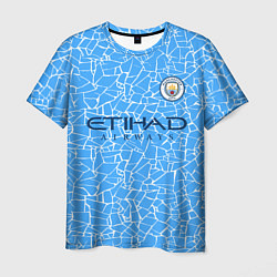 Футболка мужская Manchester City 2021 Home Kit цвета 3D-принт — фото 1