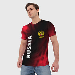 Футболка мужская RUSSIA РОССИЯ, цвет: 3D-принт — фото 2